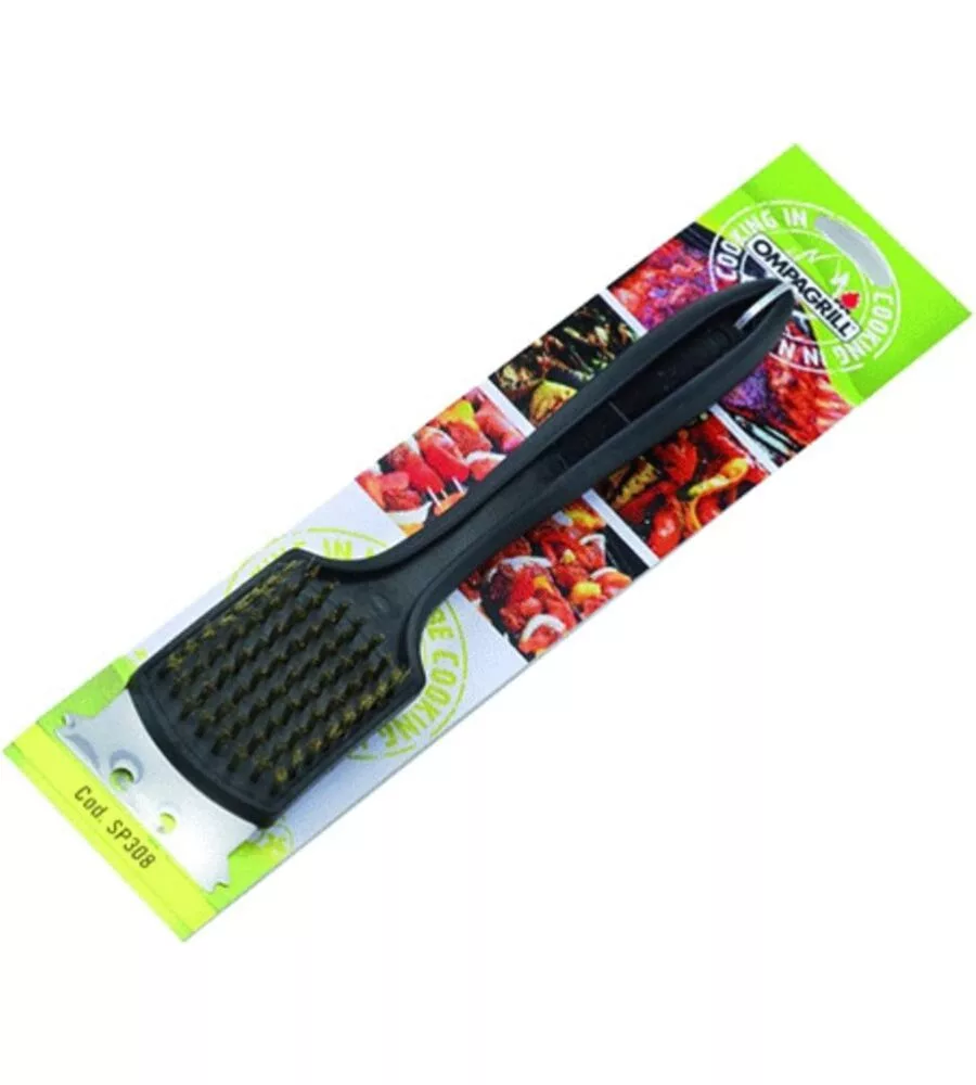 SPAZZOLA PER GRIGLIE OMPAGRILL IN OTTONE 31CM